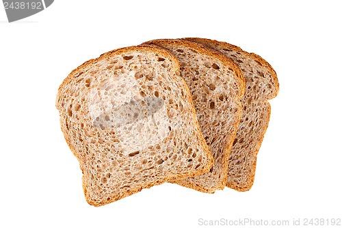 Image of three fresh bread slices 