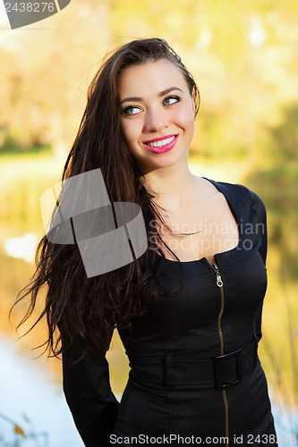Image of Cheerful young brunette