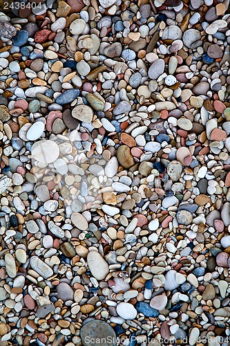 Image of round colored sea pebbles