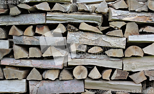 Image of Big Pile of dry firewoods