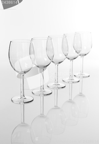 Image of Empty wineglasses