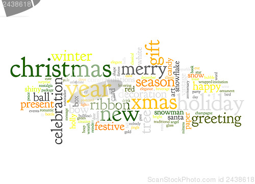 Image of Christmas text cloud