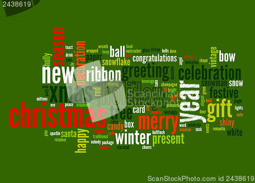 Image of Christmas text cloud