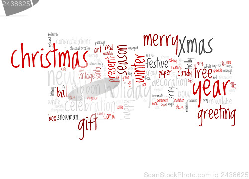 Image of Christmas text cloud