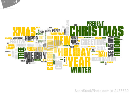 Image of Christmas text cloud