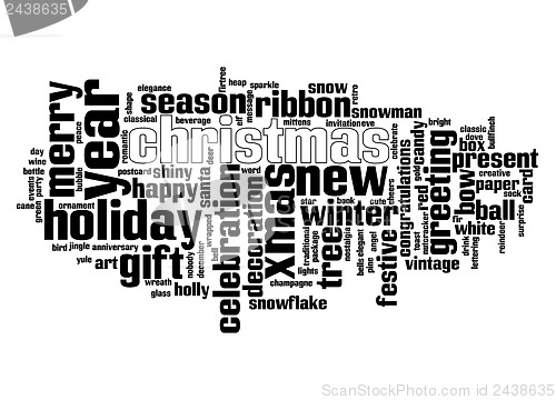 Image of Christmas text cloud