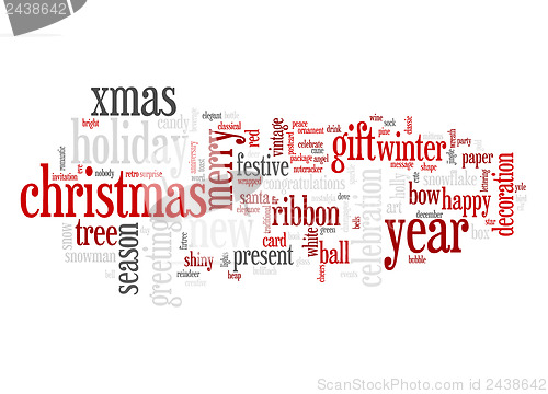 Image of Christmas text cloud