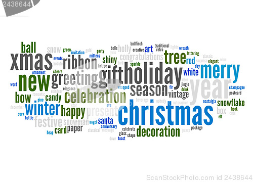 Image of Christmas text cloud