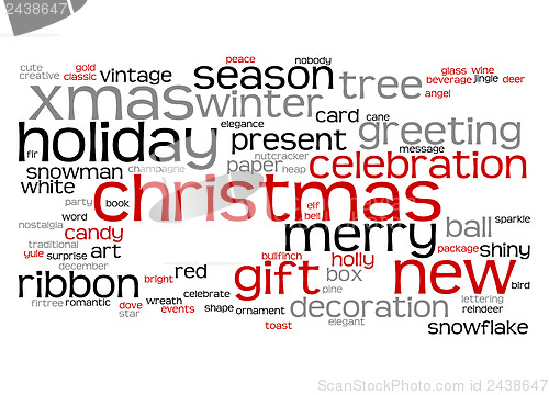 Image of Christmas text cloud