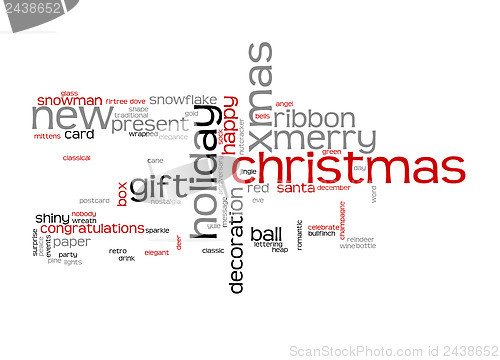 Image of Christmas text cloud