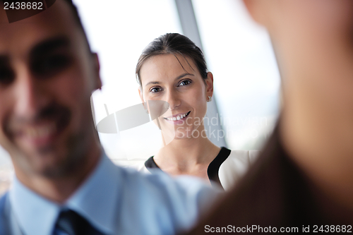 Image of business people in a meeting at office