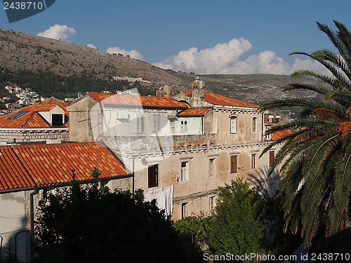 Image of Dubrovnik, august 2013, Croatia, mediterranean house 