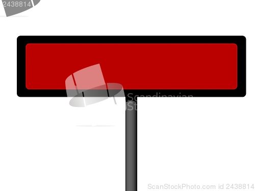 Image of Empty rectangular danger sign