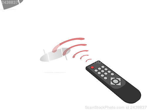 Image of Universal remote control with red rays