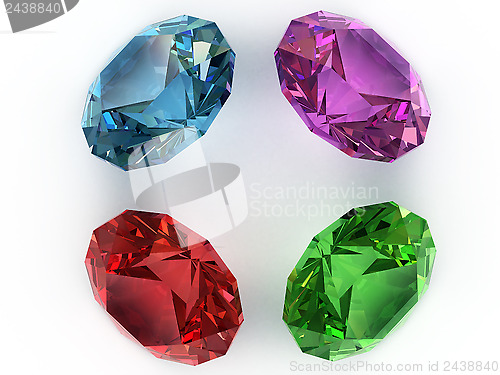 Image of Multi-coloured gemstones
