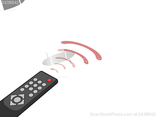 Image of Universal remote control with red rays