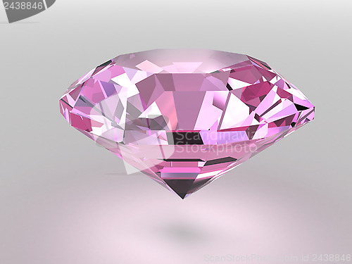 Image of Pink diamond with soft shadows