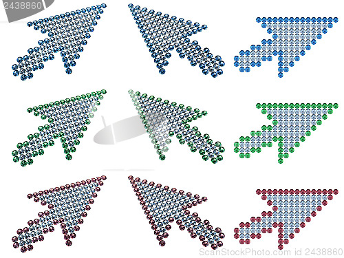 Image of Arrow cursors of diamonds
