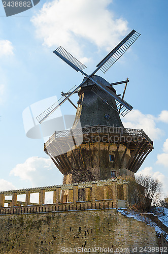 Image of Traditional European architecture: old wind mill