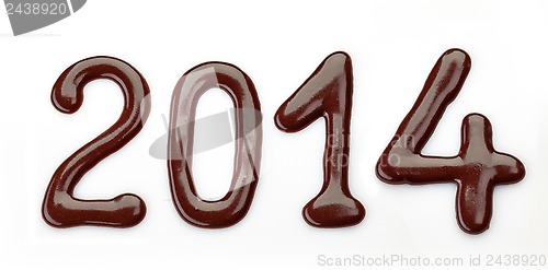 Image of sweet chocolate sauce numbers