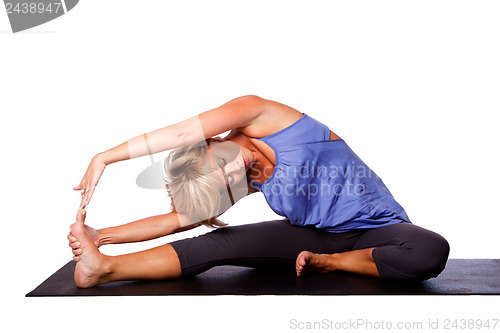 Image of Yoga head to knee pose