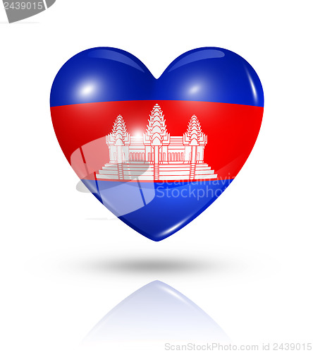 Image of Love Cambodia, heart flag icon