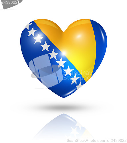 Image of Love Bosnia and Herzegovina, heart flag icon