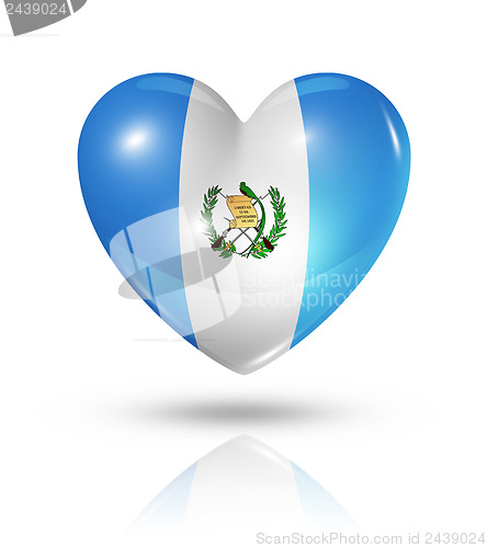 Image of Love Guatemala, heart flag icon