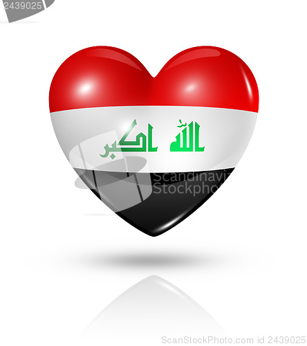 Image of Love Iraq, heart flag icon