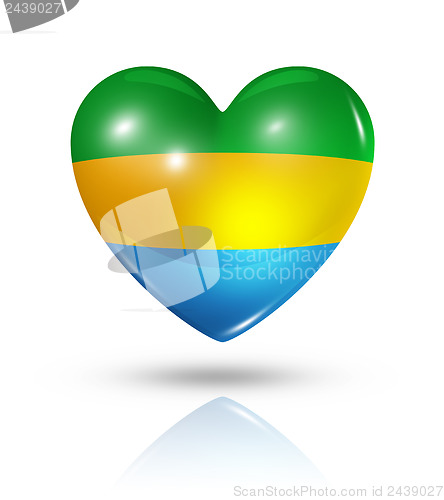 Image of Love Gabon, heart flag icon