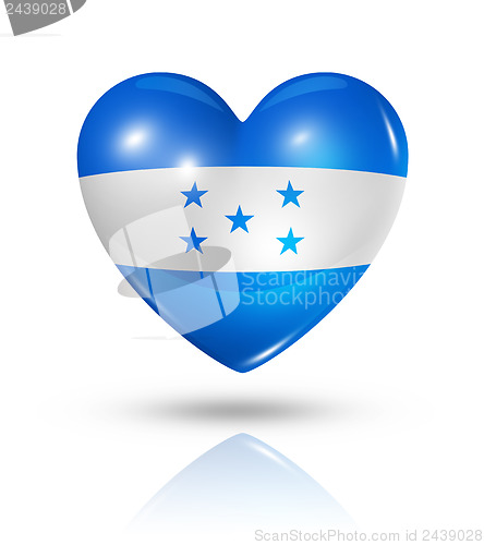 Image of Love Honduras, heart flag icon