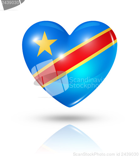 Image of Love Democratic Republic of the Congo, heart flag icon