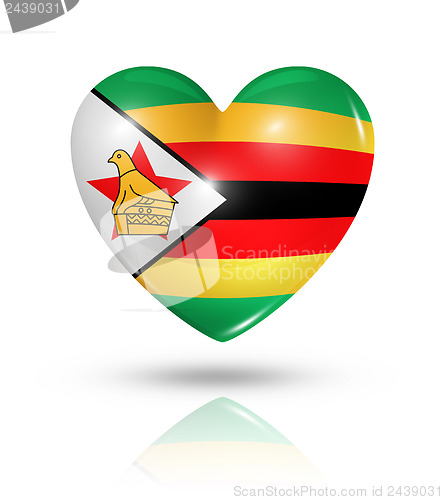 Image of Love Zimbabwe, heart flag icon