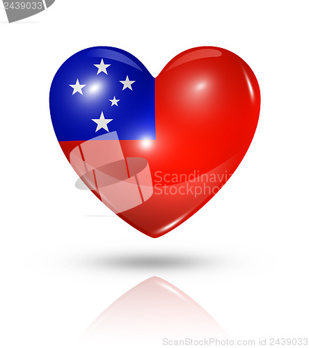 Image of Love Samoa, heart flag icon