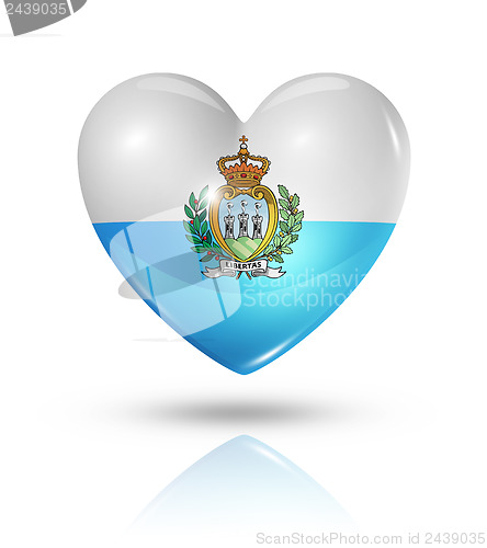 Image of Love San Marino, heart flag icon