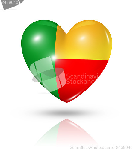 Image of Love Benin, heart flag icon