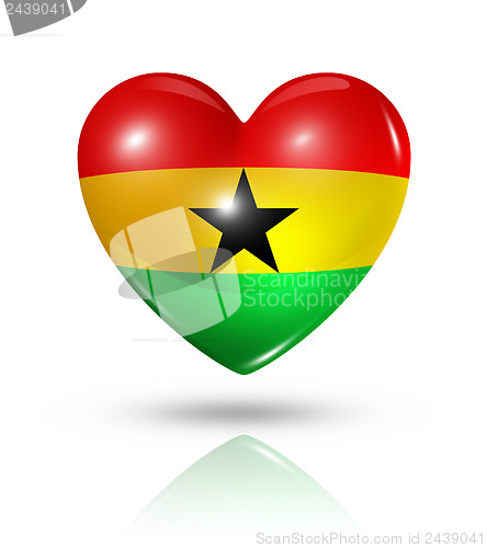 Image of Love Ghana, heart flag icon