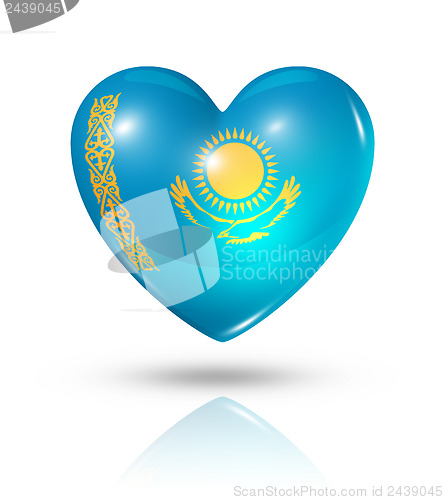 Image of Love Kazakhstan, heart flag icon
