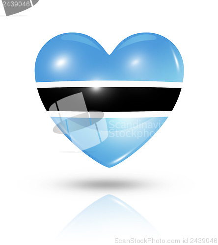 Image of Love Botswana, heart flag icon