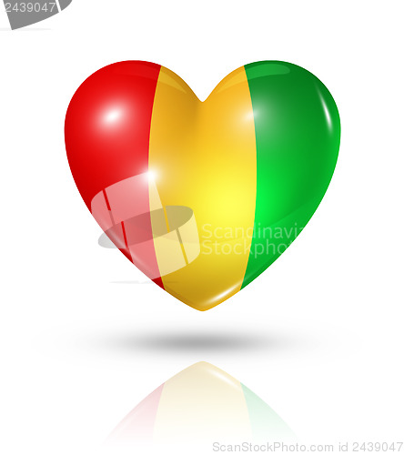 Image of Love Guinea, heart flag icon