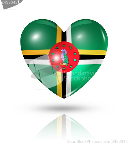 Image of Love Dominica, heart flag icon