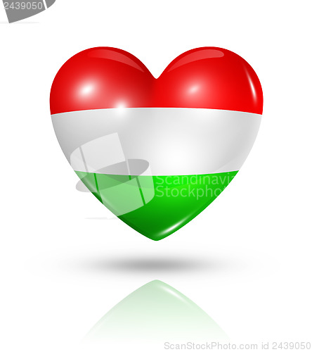 Image of Love Hungary, heart flag icon