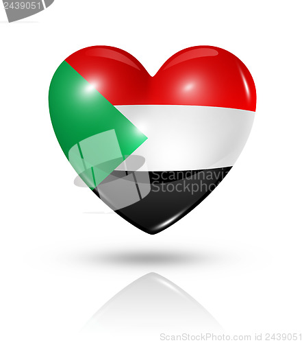 Image of Love Sudan, heart flag icon