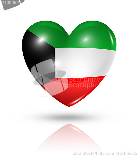 Image of Love Kuwait, heart flag icon