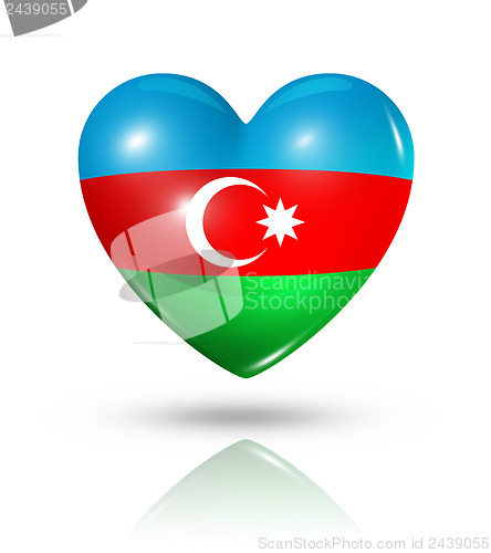 Image of Love Azerbaijan, heart flag icon