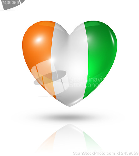 Image of Love Ivory Coast, heart flag icon