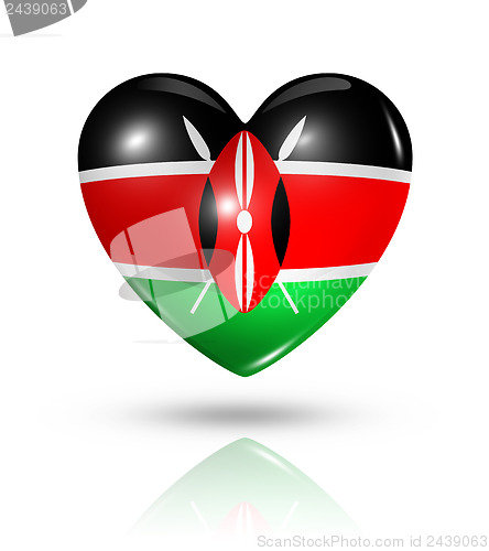 Image of Love Kenya, heart flag icon