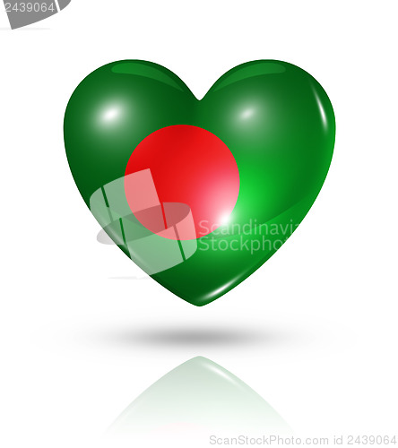 Image of Love Bangladesh, heart flag icon