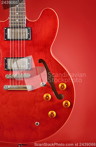 Image of Red electric guitar