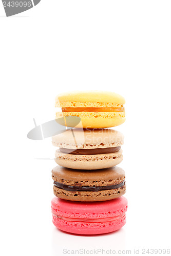 Image of Four fluffy baked macaroon biscuits